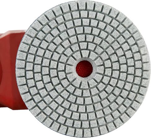 LOZLIN 4 Inch Diamond Polishing Pads with 5/8’’-11 Backer Pad,16PCS Wet/Dry Stone Polish Kit for Drill,Angle Grinder,Rock Polisher,50-10000 Grit for Concrete,Marble,Quartz,Tile,Countertop & Rock in Kuwait