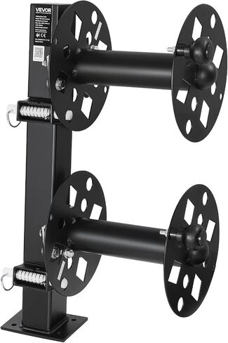 VEVOR Heavy Duty Double Welding Cable Reel, Welding Cable Lead Reels for 150FT 1/0 & 125FT 2/0 Cable, Powder-Coated Steel Reel with Locking Pin for Service Trucks, Fleet Maintenance, Jobsites in Kuwait