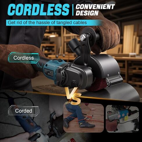 Cordless Burnishing Polishing Machine for Makita 18V Battery, 6 Variable Speed Electric Sander Polisher w/ Guide Wheel, Surface Conditioning Tool for Stainless Steel, Wood, Metal (No Battery) in Kuwait