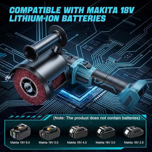 Cordless Burnishing Polishing Machine for Makita 18V Battery, 6 Variable Speed Electric Sander Polisher w/ Guide Wheel, Surface Conditioning Tool for Stainless Steel, Wood, Metal (No Battery) in Kuwait