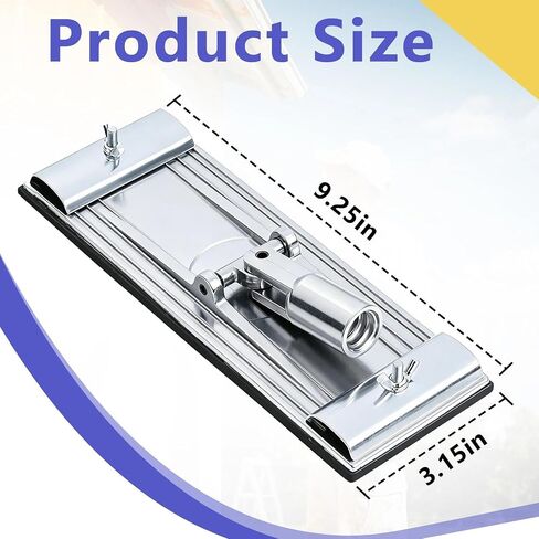No-flip Pole Sander Head for Drywall Featuring Quick Release Clips, Universal Coarse Thread and Male Threaded Design for Wall and Ceiling Sanding, Head Only in Kuwait