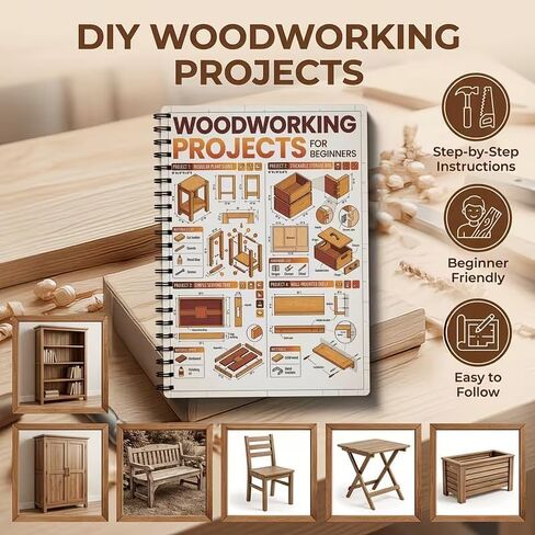 Woodworking Plans Spiral Bound Blueprints and Templates with Dimensions for Beginners DIY Projects Home Workshop, A1 in Kuwait