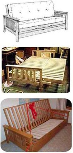 Woodcraft Project Paper Plan To Build Mission Couch/Futon - Material Not Included in Kuwait