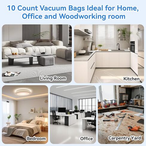 10 Pack 204308 Vacuum Bags for Festool CT Mini CT MIDI Yom 2019 onwards, Dust Collector Bags Dust Extractor Accessories Vacuum Replacement Filter Bags in Kuwait