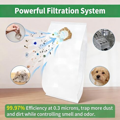 5 Pack 49-90-2016 Fleece Dust Bags Vacuum Filter Bags, Milwau-kee Vacuum Attachments Compatible with Milwau-kee 0960-20 M12 FUEL & 0970-20 M18 FUEL PACKOUT Cordless Wet/Dry Vacuums in Kuwait