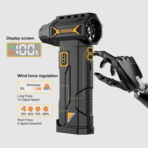 580000 RPM Cordless Electric Blower with LED Lighting for Car and Home Cleaning in Kuwait