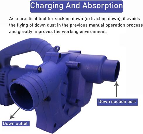 Electric Down Filling Machine for Down Pillow Duvet, with Foot Switch + Hose,6 Gear Wind Speed Adjustment, for Factory in Kuwait