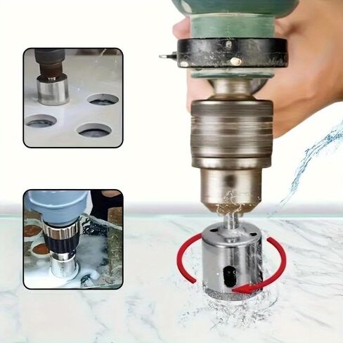 10PCS Diamond Drill Bit Set HSS 6-32mm Range for Tile Marble Glass Ceramic Precision Holes with Power Tools, Silvery in Kuwait