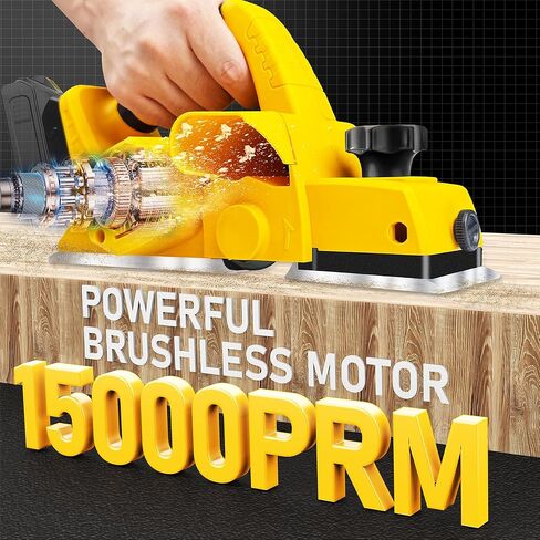 Cordless Handheld Planer Compatible with DeWalt 20V Battery(No Battery) | Electric Wood Planer with 3-1/4 Inch,15000PRM, 0.08" Cut Depth for Woodworking, Carpentry, and Home DIY in Kuwait