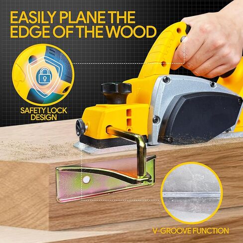 Cordless Handheld Planer Compatible with DeWalt 20V Battery(No Battery) | Electric Wood Planer with 3-1/4 Inch,15000PRM, 0.08" Cut Depth for Woodworking, Carpentry, and Home DIY in Kuwait