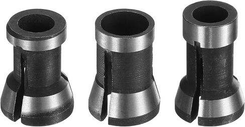 HARFINGTON 2pcs Collet Adapter 8mm Carbon Steel Precision Router Collet Reduction Sleeve Tool Bit Shank Router Conversion Chuck Adapter for Woodworking CNC Engraving, Black in Kuwait