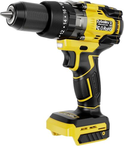 Cordless Hammer Drill 1151In·lbs - Compatible with DeWalt 20V MAX Battery - 1/2" Brushless Impact Drill with 28500 BPM ＆ 20+3 Clutch ＆ 2 Speed for Drilling Bricks Metal Concrete (Tool Only) in Kuwait