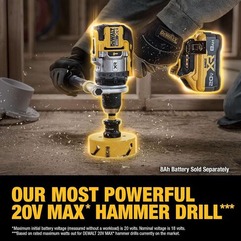 DEWALT 20V MAX XR 3-Speed Hammer Drill and Impact Combo Kit with XR POWERPACK Batteries (DCK2101QQ2) in Kuwait