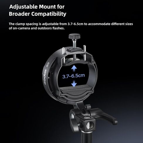 Godox S2 Bracket S-Type Speedlite Bowens Mount Holder for Godox V1 AD400Pro AD200Pro AD200 V860II TT685 TT600 TT350 Flash Snoot Softbox Beauty Dish Reflector Umbrella in Saudi Arabia