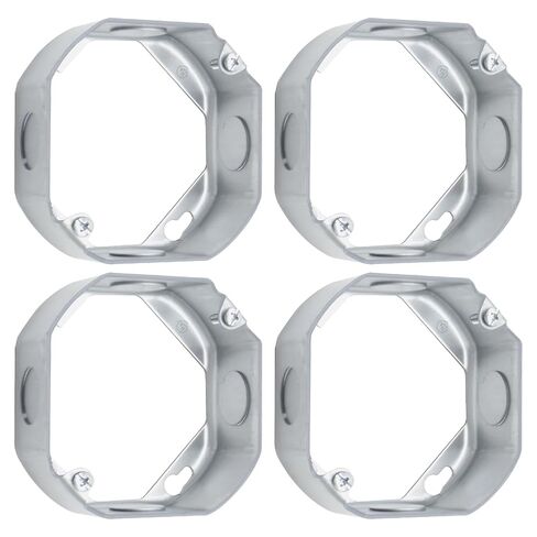 4-in Octagon Extension Ring, 4 Pack, UL Listed | 1-1/2-in Deep with 1/2-in Knockouts; 4-Pack; Durable Galvanized Steel Construction for Increasing Box Capacity. in Kuwait