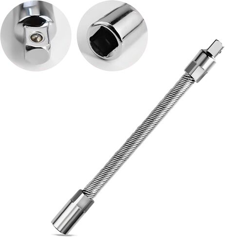 1/4-Inch Flexible Socket Adapter - Extension Rod Ratchet Wrench Driver for Tight Spaces, Universal Spanner & Drill Tool Accessory in Kuwait