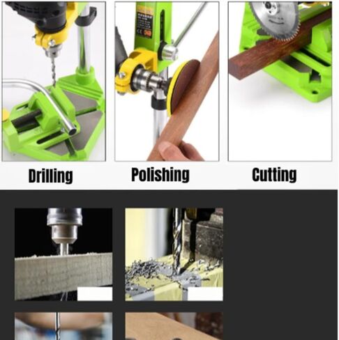 Fafeicy Heavy Duty Drill Press Stand with Precise Drilling, Adjustable Settings, 60mm Travel, 90 Degree Rotatable Floor Drill Press Table for Electric Drills 38-43mm, Fafeicyrye7o8ubin in Kuwait