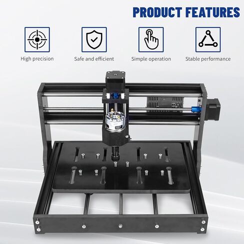 CNCTOPBAOS 3 Axis Desktop 3020 CNC Router Mini Milling Engraving Machine | GRBL Control, USB DIY Small Engraver Machine, PWM Spindle 8000 RPM For Plastic, Acrylic, PVC, PCB, Aluminum, Wood Cutting in Kuwait