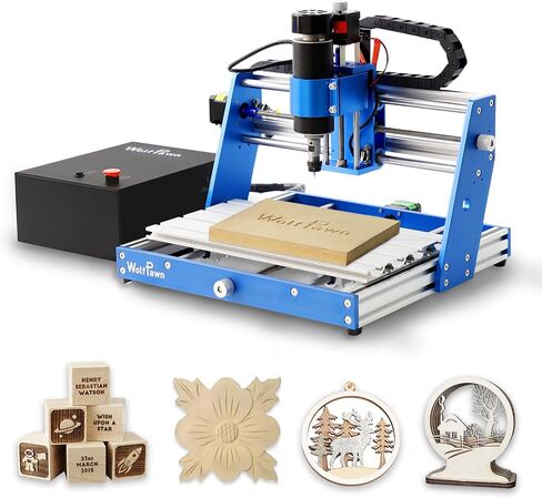 3018 CNC Machine All-Metal CNC Router Machine, with Emergency-Stop 3 Axis Plastic Acrylic PCB PVC Wood Carving Milling Engraving Machine, XYZ Working Area 300x180x60mm in Kuwait