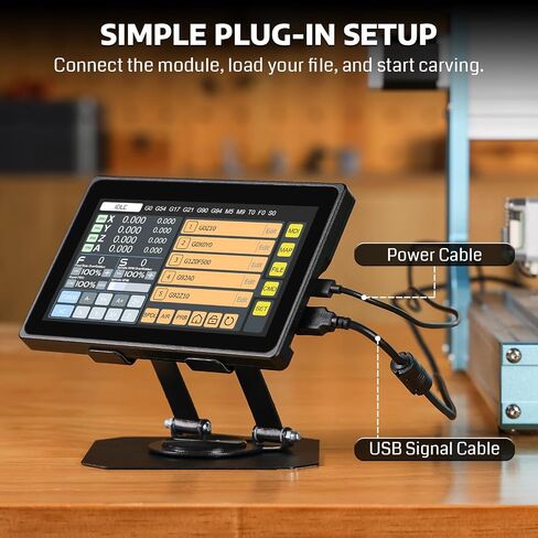 Genmitsu P7-A 7'' HD Touchscreen 4-Axis CNC Offline Controller | Standalone GRBL control with aluminum body, 7-inch HD touch display, and dust-free CNC router operation with no PC connection in Kuwait