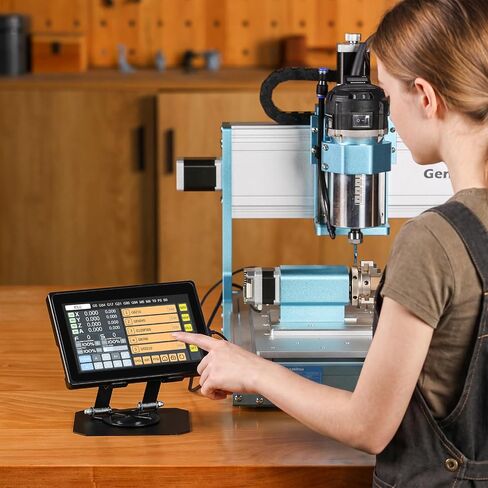 Genmitsu P7-A 7'' HD Touchscreen 4-Axis CNC Offline Controller | Standalone GRBL control with aluminum body, 7-inch HD touch display, and dust-free CNC router operation with no PC connection in Kuwait