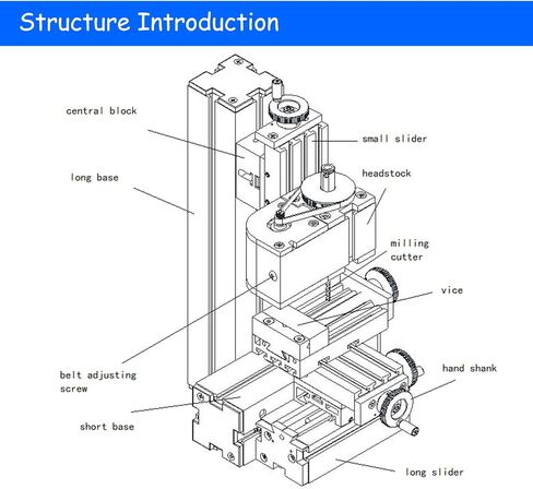 INTBUYING Mini Metal Milling Machine AC100V-240V Mini Drilling and Milling Machine DIY Tool Benchtop Wood Lathe for Educational Model Making in Kuwait