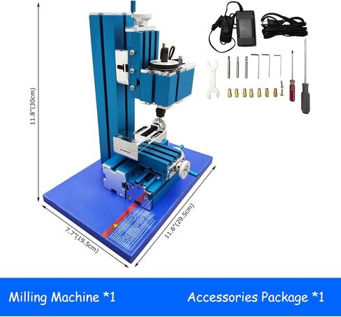 INTBUYING Mini Metal Milling Machine AC100V-240V Mini Drilling and Milling Machine DIY Tool Benchtop Wood Lathe for Educational Model Making in Kuwait