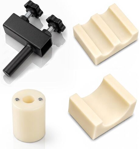 Arbor Press Attachment Set for 1" Shaft, 3-in-1 Spoon Ring Bender Dies for Silverware Jewelry Making, Bracelet Forming Tool, Press Not Included in Kuwait
