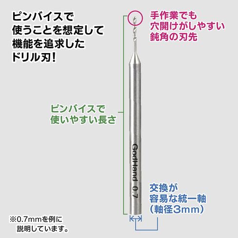GodHand Drill Bit Set of 5 (A) GH-DB-5A for Plastic Models in Kuwait