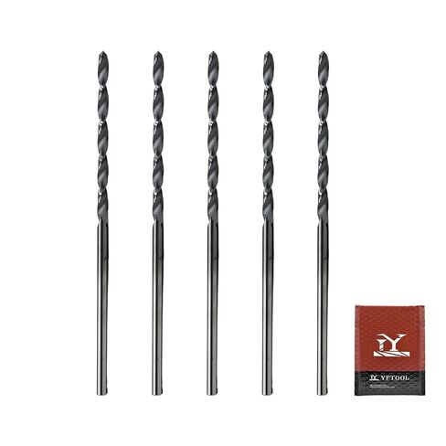 1/8 Carbide Drill Bit : Max 700 Holes for Hardened & Stainless Steel 5pcs | Hot Working Steel, Metal, TiAlSi Coating, 135° Point Angle, For CNC & drill press, in Kuwait