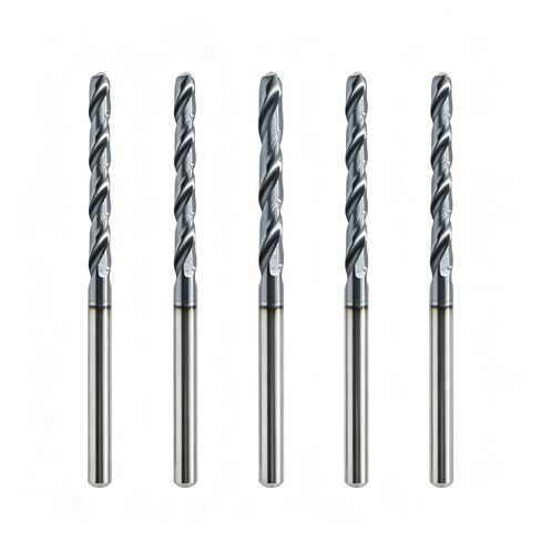 1/8 Carbide Drill Bit : Max 700 Holes for Hardened & Stainless Steel 5pcs | Hot Working Steel, Metal, TiAlSi Coating, 135° Point Angle, For CNC & drill press, in Kuwait