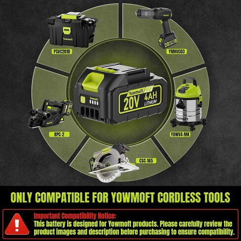 20V 4.0Ah Lithium-ion Battery & Charger Only Compatible Tools in Kuwait