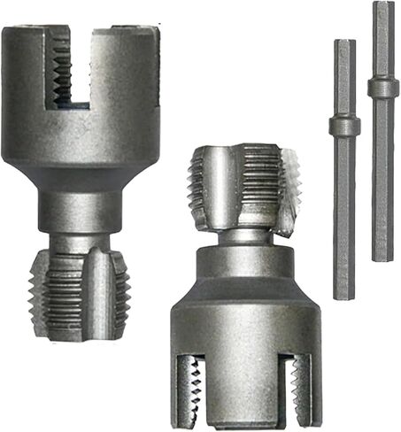 Upgraded Electric Drill Compatible PVC Pipe Threader Kit Rethreading Tools,1/2'' and 3/4'' Integrated Internal & External Pipe Thread Cutting Tools(1/2'' & 3/4'') (MIX) in Kuwait