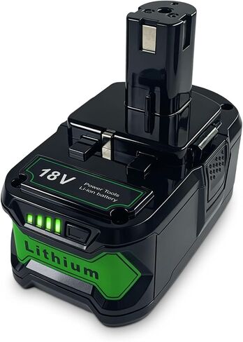 2-Pack 8000mAh Replacement Battery for Ryobi 18V Tools, High Capacity Li-ion with LED Fuel Gauge, Compatible with P108 P104 P105 P102 P103 P122 P109 and 100+ Cordless Power Tools (Not Made in Ryobi) in Kuwait