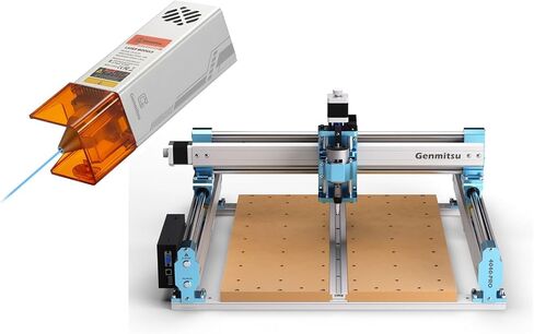 Genmitsu CNC Router Machine 4040-PRO + CFL10-40 10000mW Laser Module, for Metal Acrylic Cutting Milling, GRBL Control, Lead Screw Driven, 3 Axis Engraving, Working Area 15.7" x 15.7" x 3.1" in Kuwait