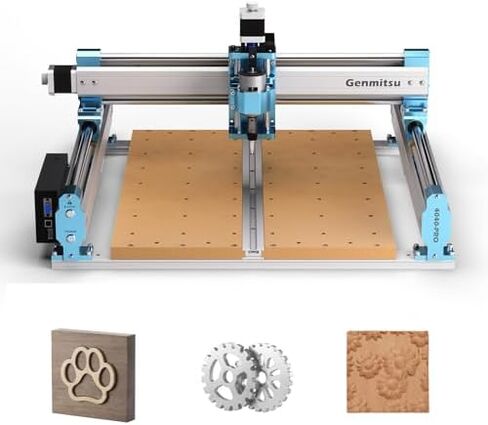 Genmitsu CNC Router Machine 4040-PRO + CFL10-40 10000mW Laser Module, for Metal Acrylic Cutting Milling, GRBL Control, Lead Screw Driven, 3 Axis Engraving, Working Area 15.7" x 15.7" x 3.1" in Kuwait