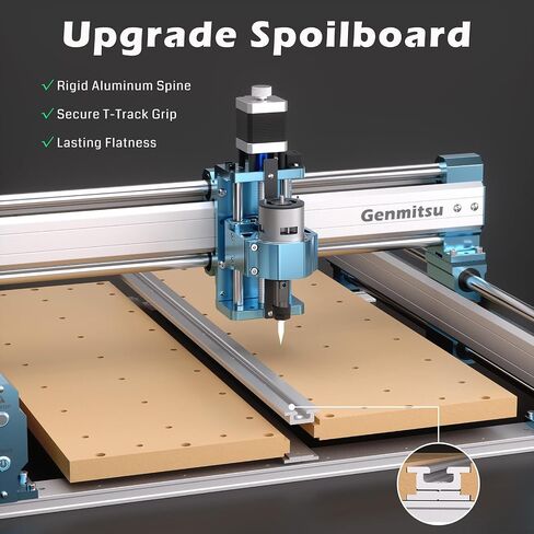 Genmitsu CNC Router Machine 4040-PRO + CFL10-40 10000mW Laser Module, for Metal Acrylic Cutting Milling, GRBL Control, Lead Screw Driven, 3 Axis Engraving, Working Area 15.7" x 15.7" x 3.1" in Kuwait