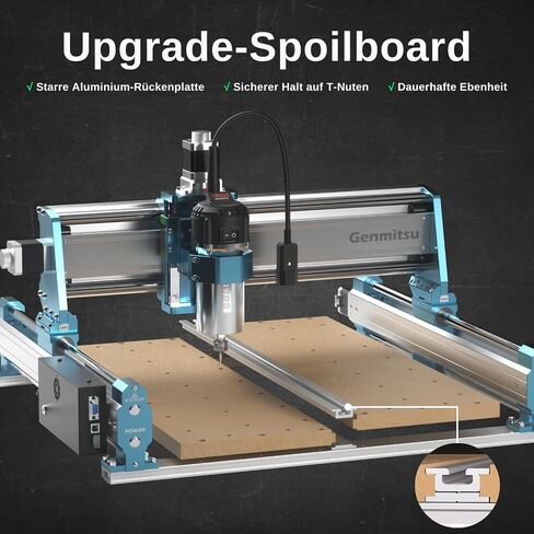 Genmitsu 4040-PRO MAX CNC Router + CFL10-40 10000mW Laser Module, 710W Trimmer & Linear Rail Driven, Work Area 410 x 405 x 77mm, for Wood Metal Acrylic Cutting Milling, GRBL Control in Kuwait