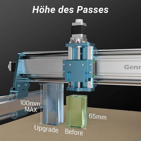Genmitsu 4040-PRO MAX CNC Router + CFL10-40 10000mW Laser Module, 710W Trimmer & Linear Rail Driven, Work Area 410 x 405 x 77mm, for Wood Metal Acrylic Cutting Milling, GRBL Control in Kuwait