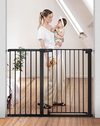 COMOMY 36" Extra Tall Baby Gate for Stairs, Fits 29.5" to 48.8" Openings in Kuwait