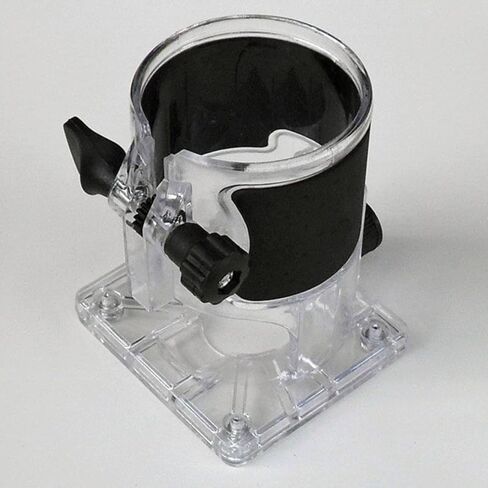 Router Base Cover Transparent Cylinder Square Base Side Rubber Grip Clamping Adjustment Suitable for tool maintenance carpentry bench installation work in Kuwait