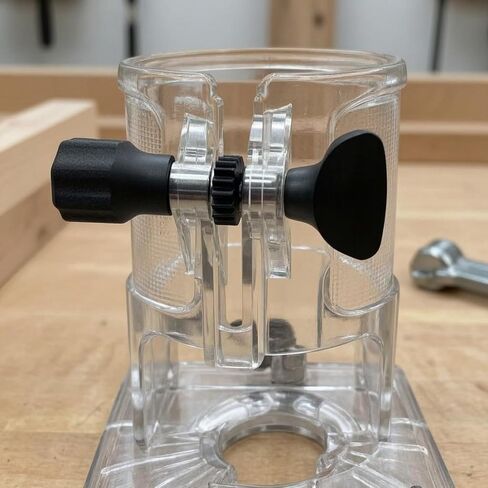 Baoblaze Cover Transparent Router Stable PP Attachment Square Base Protector Clear Cylinder Suitable for Crafting Workbench Workshop, Transparent Extra Thick Quick-install Trimming Machine Cover in Kuwait