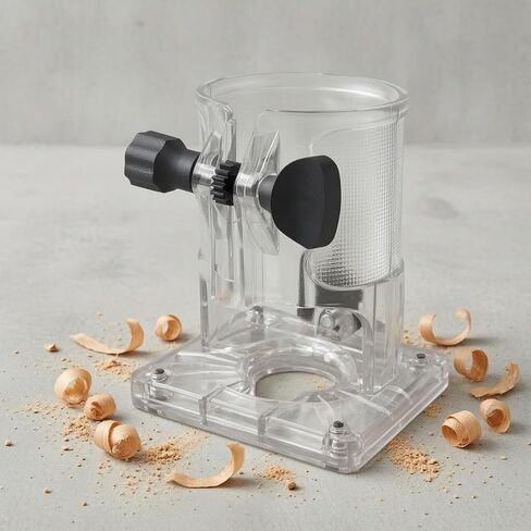 Baoblaze Cover Transparent Router Stable PP Attachment Square Base Protector Clear Cylinder Suitable for Crafting Workbench Workshop, Transparent Extra Thick Quick-install Trimming Machine Cover in Kuwait