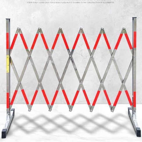 Portable Expandable Retractable Fence - Mobile Traffic Control Barrier with Wheels for Construction, Maintenance & Industrial Safety - Outdoor Use, Easy Setup & Durable in Kuwait