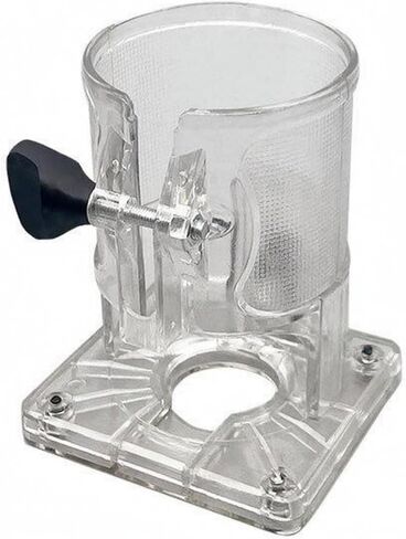 Baoblaze Cover Transparent Router Stable PP Attachment Square Base Protector Clear Cylinder Suitable for Crafting Workbench Workshop, High-grade Thickened Trimming Machine Transparent Cover in Kuwait