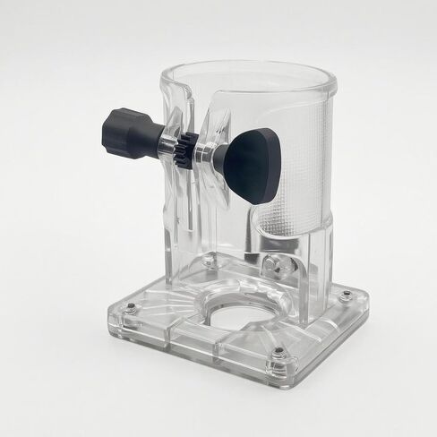 Baoblaze Cover Transparent Router Stable PP Attachment Square Base Protector Clear Cylinder Suitable for Crafting Workbench Workshop, High-grade Thickened Trimming Machine Transparent Cover in Kuwait