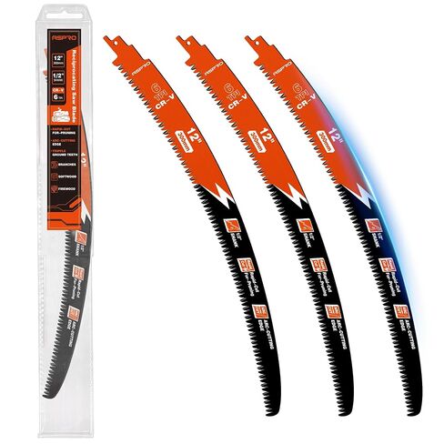 15 Inch Arc Edge Reciprocating Saw Blades for Tree Trimming, 3 Pack/6TPI | Pruning Blades for Reciprocating Saw, CR-V Steel Reciprocal Saw Blades for Wood Cutting with Organizer Case in Kuwait