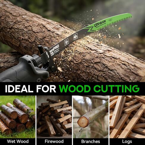 GRENPRO 6 Pack 15Inch Reciprocating Saw Blades, 6TPI Arc Edge for Pruning | Japanese Teeth CR-V Steel Triple-Ground Teeth, Pruning Saw Blades for Tree Trimming Wood Cutting, with Storage Case in Kuwait