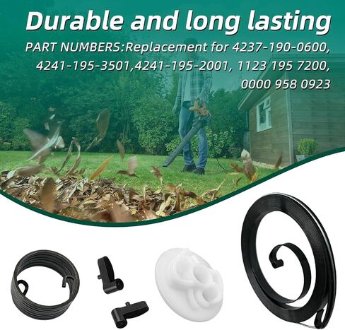 deawater 1set Recoil Pull Start Easy Parts, Starting Rewind Spring Repair Kit for STIHL BG56C BG86C SH86C SH56C Handheld Leaf Blower (Replace #4237-190-0600,4241-195-3501,4241-195-2001,1123-195-7200) in Kuwait