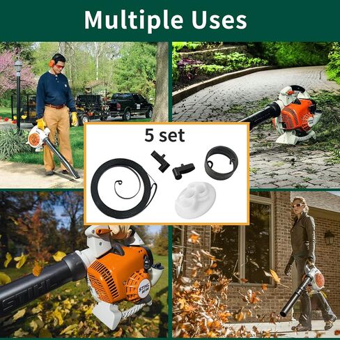 deawater 1set Recoil Pull Start Easy Parts, Starting Rewind Spring Repair Kit for STIHL BG56C BG86C SH86C SH56C Handheld Leaf Blower (Replace #4237-190-0600,4241-195-3501,4241-195-2001,1123-195-7200) in Kuwait
